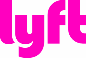 Lyft logo in pink